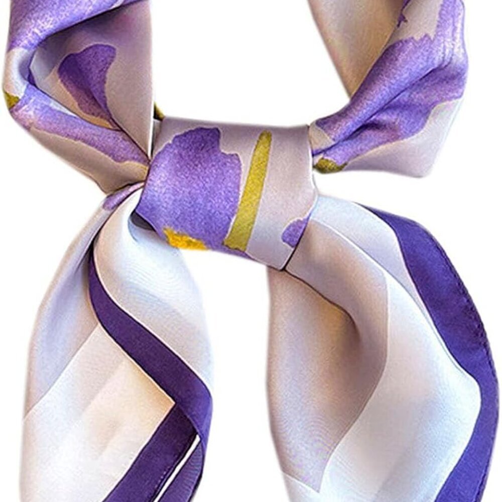 Hair Bandanas Scarf For Women Lightweight Fashion Neck Silk Satin Head Scarves F